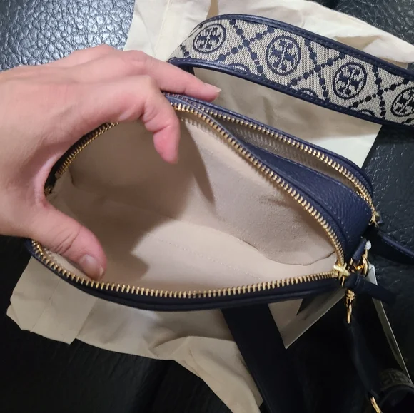 Tory Burch Navy Miller Mini Crossbody Bag Nwt - Picture 7 of 12